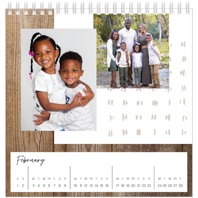 Example of page 2, Desk Calendars, option 8