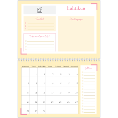 Esimerkki sivusta 4, Kiiltävät valokuvakalenterit, vaihtoehto 13