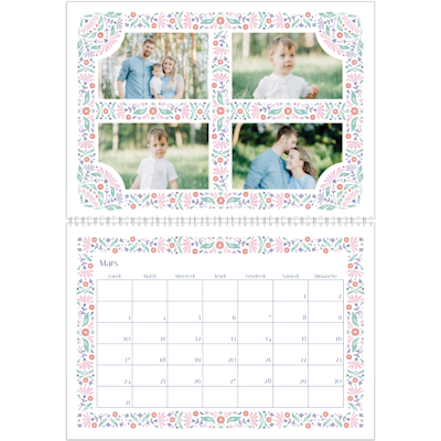 Exemple de page 3, Calendrier mural, option 21