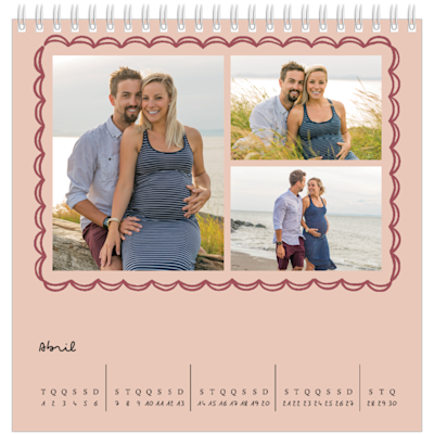 Exemplo de página 4, Calendários de mesa personalizados, opção 20