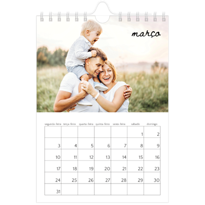 Exemplo de página 3, Calendários de parede, opção 3