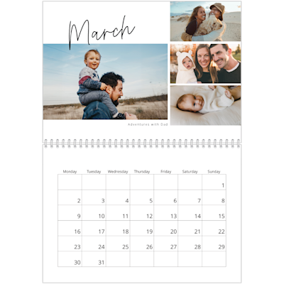 Example of page 3, Custom Wall Calendars, option 24