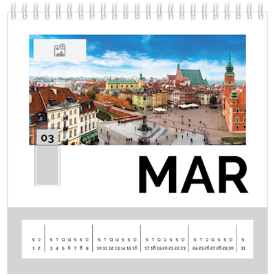 Exemplo de página 3, Calendários de mesa personalizados, opção 7