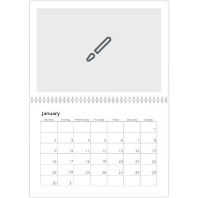Example of page 1, Custom Wall Calendars, option 1