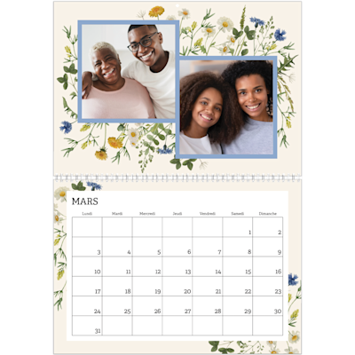 Exemple de page 3, Calendrier mural, option 6