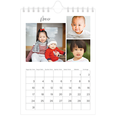 Exemplo de página 3, Calendários de parede, opção 2