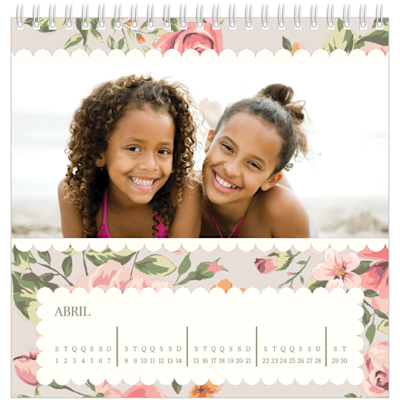 Exemplo de página 4, Calendários de mesa personalizados, opção 18