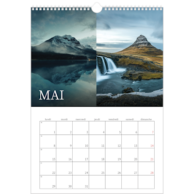 Exemple de page 5, Calendrier mural, option 8