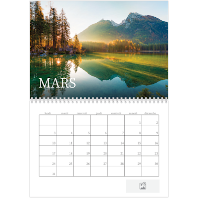 Exemple de page 3, Calendrier mural, option 3