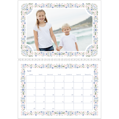 Exemple de page 4, Calendrier mural, option 21