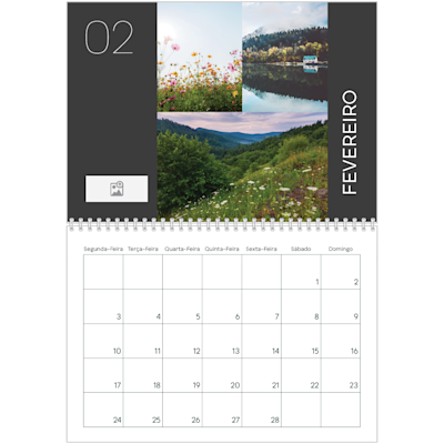 Exemplo de página 2, Calendários de parede, opção 10
