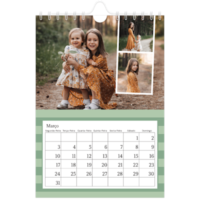 Exemplo de página 3, Calendários de parede, opção 6