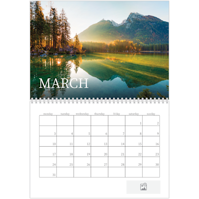 Example of page 3, Custom Wall Calendars, option 3