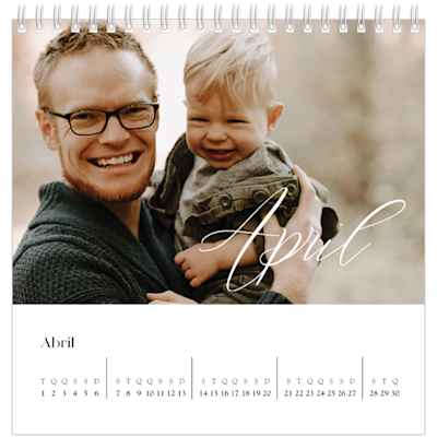 Exemplo de página 4, Calendários de mesa personalizados, opção 10