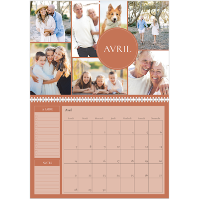 Exemple de page 4, Calendrier mural, option 2