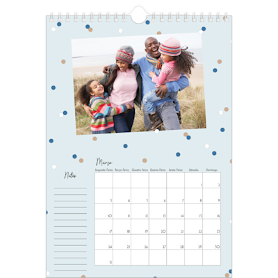 Exemplo de página 3, Calendários de parede, opção 10