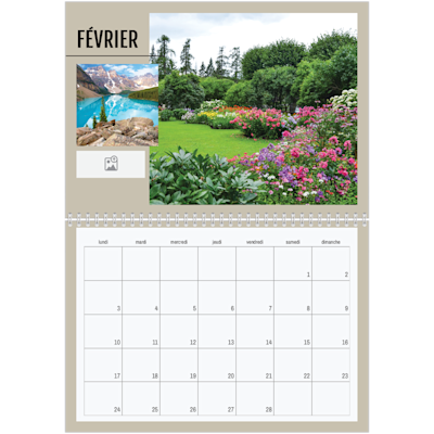 Exemple de page 2, Calendrier mural, option 15