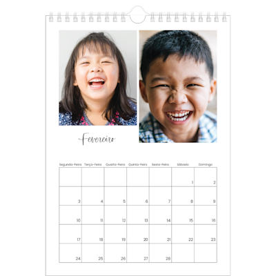 Exemplo de página 2, Calendários de parede, opção 2