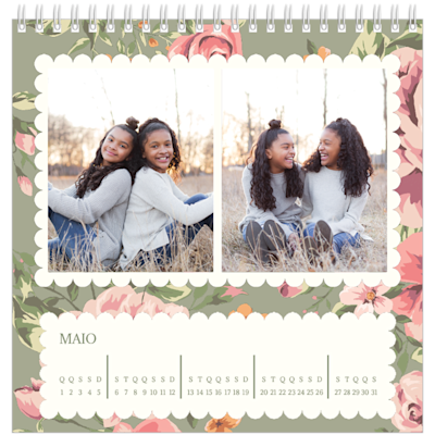Exemplo de página 5, Calendários de mesa personalizados, opção 18