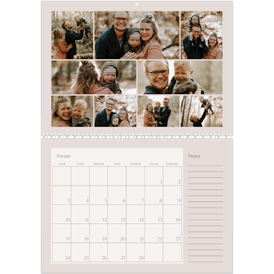 Exemple de page 2, Calendrier mural, option 7