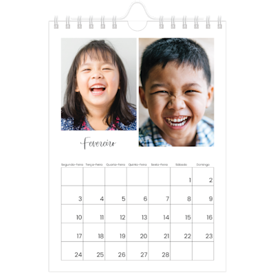 Exemplo de página 2, Calendários de parede, opção 2