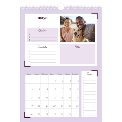 Ejemplo de página 5, Calendarios de pared personalizados, opción 16
