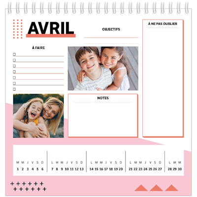 Exemple de page 4, Calendriers de bureau personnalisés, option 17