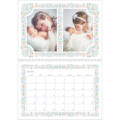 Exemple de page 1, Calendrier mural, option 21