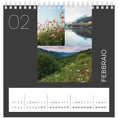 Esempio di pagina 2, Calendari da tavolo personalizzati, opzione 6