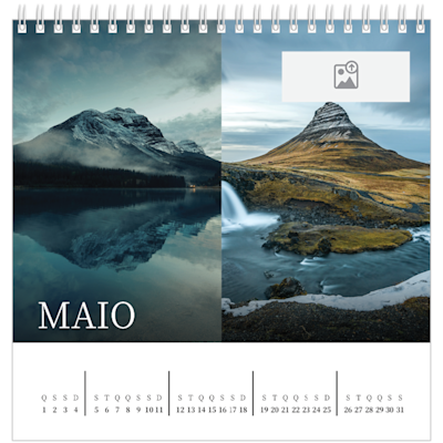 Exemplo de página 5, Calendários de mesa personalizados, opção 3