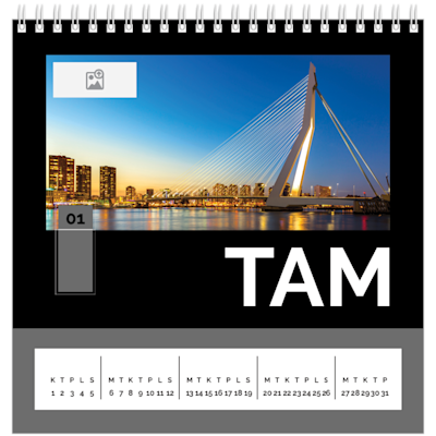 Esimerkki sivusta 1, Pöytäkalenterit omalla painatuksella, vaihtoehto 7