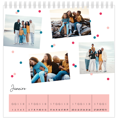 Exemplo de página 1, Calendários de mesa personalizados, opção 14
