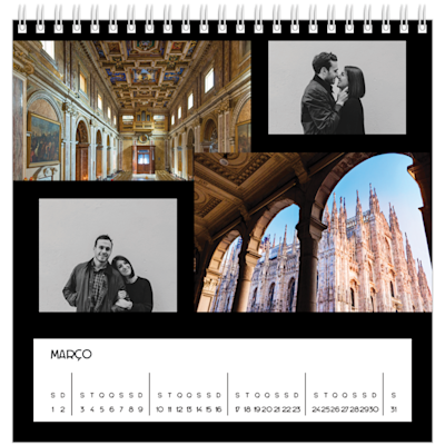 Exemplo de página 3, Calendários de mesa personalizados, opção 5