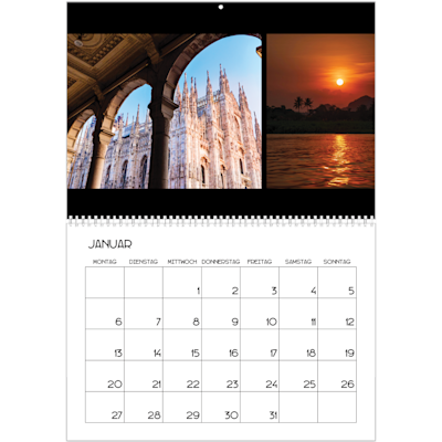 Beispiel für Seite 1, Wandkalender 2026, Option 3
