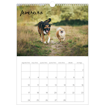 Exemplo de página 2, Calendários de parede, opção 7