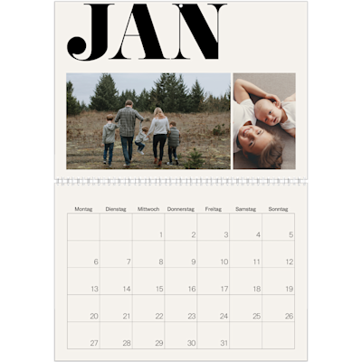 Beispiel für Seite 1, Wandkalender 2026, Option 24
