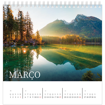 Exemplo de página 3, Calendários de mesa personalizados, opção 16