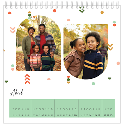 Exemplo de página 4, Calendários de mesa personalizados, opção 14