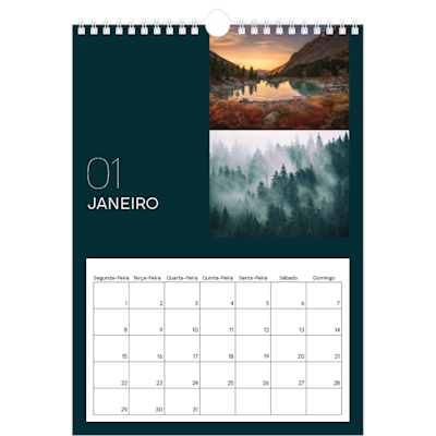 Exemplo de página 1, Calendários de parede, opção 21