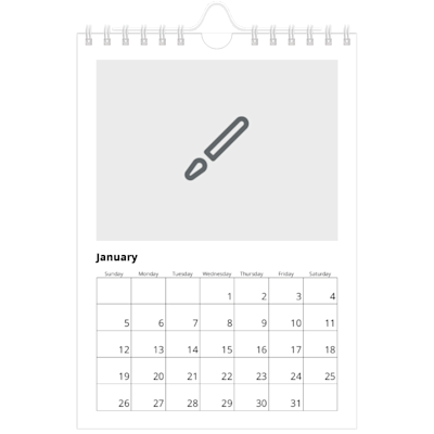 Example of page 1, Wall Calendars, option 1
