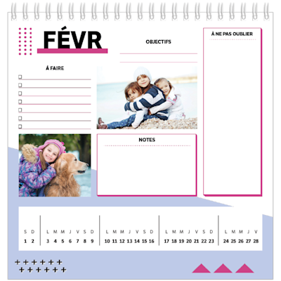 Exemple de page 2, Calendriers de bureau personnalisés, option 17