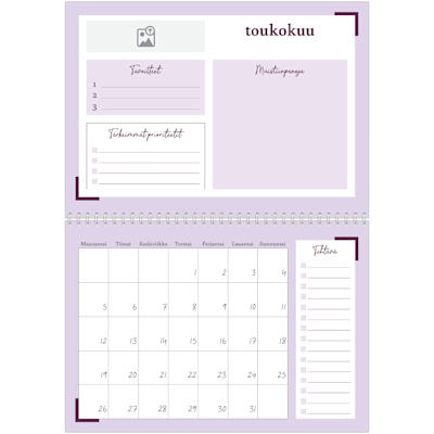 Esimerkki sivusta 5, Kiiltävät valokuvakalenterit, vaihtoehto 13