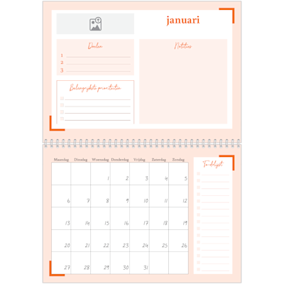 Voorbeeld van pagina 1, Wandkalenders 2026, optie 13