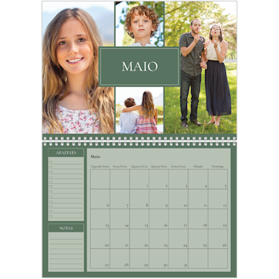 Exemplo de página 5, Calendários de parede, opção 4