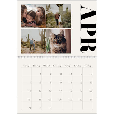 Beispiel für Seite 4, Wandkalender 2026, Option 24