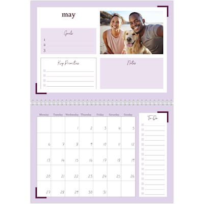 Example of page 5, Custom Wall Calendars, option 21