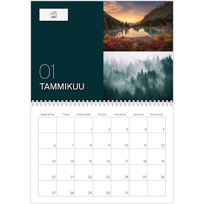 Esimerkki sivusta 1, Kiiltävät valokuvakalenterit, vaihtoehto 10