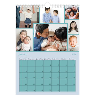 Exemplo de página 1, Calendários de parede, opção 24