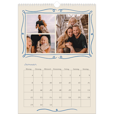 Beispiel für Seite 1, Wandkalender 2026, Option 24