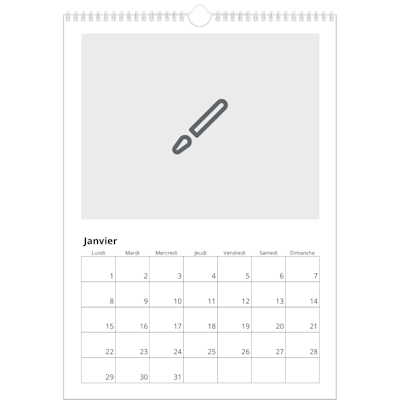 Exemple de page 1, Calendrier mural, option 1